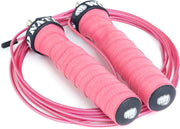 WOD Nation Attack Speed Jump Rope : Adjustable Jumping Ropes : Unique Two Cable Skipping Workout System : One Thick and One Light 11 Foot Cable : Perfect for Double Unders : Men and Women