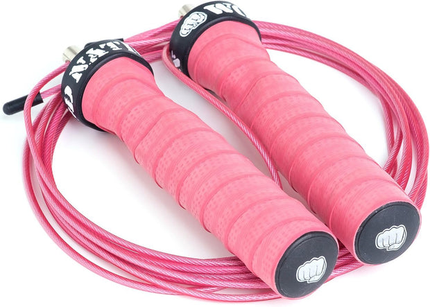 WOD Nation Attack Speed Jump Rope : Adjustable Jumping Ropes : Unique Two Cable Skipping Workout System : One Thick and One Light 11 Foot Cable : Perfect for Double Unders : Men and Women