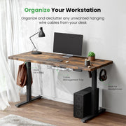 SIAGO Electric Standing Desk Adjustable - 48 x 24 Inch Sit Stand up Desk with Cable Management - 3 Memory Preset Adjustable Height Table