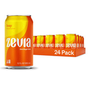 Zevia Zero Sugar Soda, Ginger Root Beer, 12 oz Cans (24-Pack) – Naturally Sweetened, Zero Calorie Sugar Free Soda - Non-GMO Project Verified, Gluten-Free, Vegan