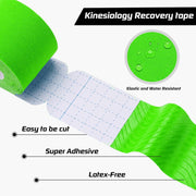 Kinesiology Tape Precut 3 Rolls, Athletic Sports Tape for Muscle Joints Support, 60 Strips for Knee Ankle Shoulder Wrist, Latex Free and Water Resistant, Pink