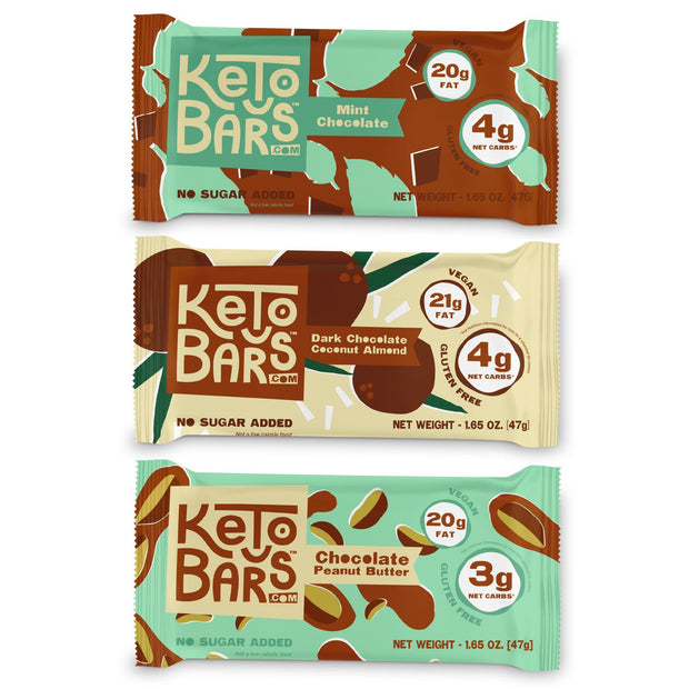 KETO BARS : The Original High Fat, Low Carb, Ketogenic Bar. Gluten Free, Homemade with simple ingredients. [Mint Chocolate, 10 Pack]