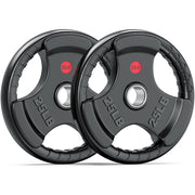 XDDIAS Rubber Weight Plates for Barbell, 2-Inch Olympic Grip Plate for Strength Training, Weightlifting and Bodybuilding in Home & Gym, Solid Cast Iron Weight Plates Pair and Sets