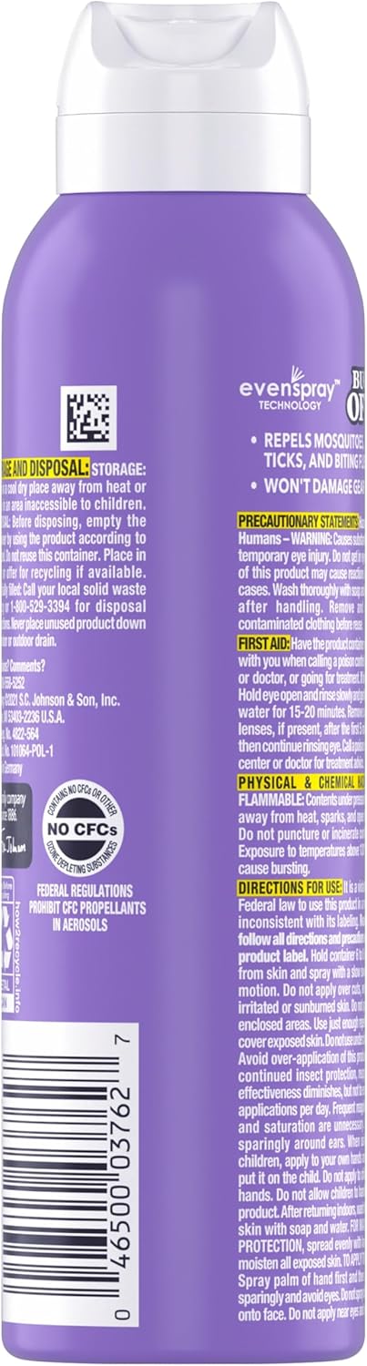 OFF! Clean Feel Insect Repellent Aerosol with 20% Picaridin, Bug Spray with Long Lasting Protection from Mosquitoes, Feels Good on Skin, 5 oz