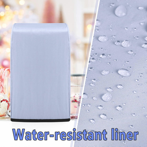 LUXJA Dust Cover Compatible with Ninja CREAMi NC501, NC301, NC299AMZ, Ice Cream Maker Dust Cover Compatible with Ninja Ice Cream Maker Machine with Accessories Pockets, Gray