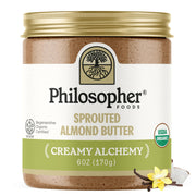 Philosopher Foods - Naked Creamy Organic Sprouted Almond Butter - 16 oz - Stone Ground Regenerative Organic Creamy Almond Nut Butter No Sugar Added