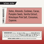 Thunderbird Bars Energy Snack, Gluten-Free with Protein, Healthy Real Food, Vegan Paleo Non-GMO, No Added Sugar, Chocolate Almond Butter Sea Salt Flavor (6 Count, 1.7 oz. Bars)