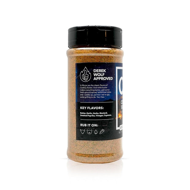 Spiceology – Derek Wolf Cowboy Butter Seasoning – Bold & Buttery Blend with Garlic, Smoked Paprika & Mustard – Perfect for Beef Brisket, Pork Chops, Chicken Thighs & Steak – 10.4 oz