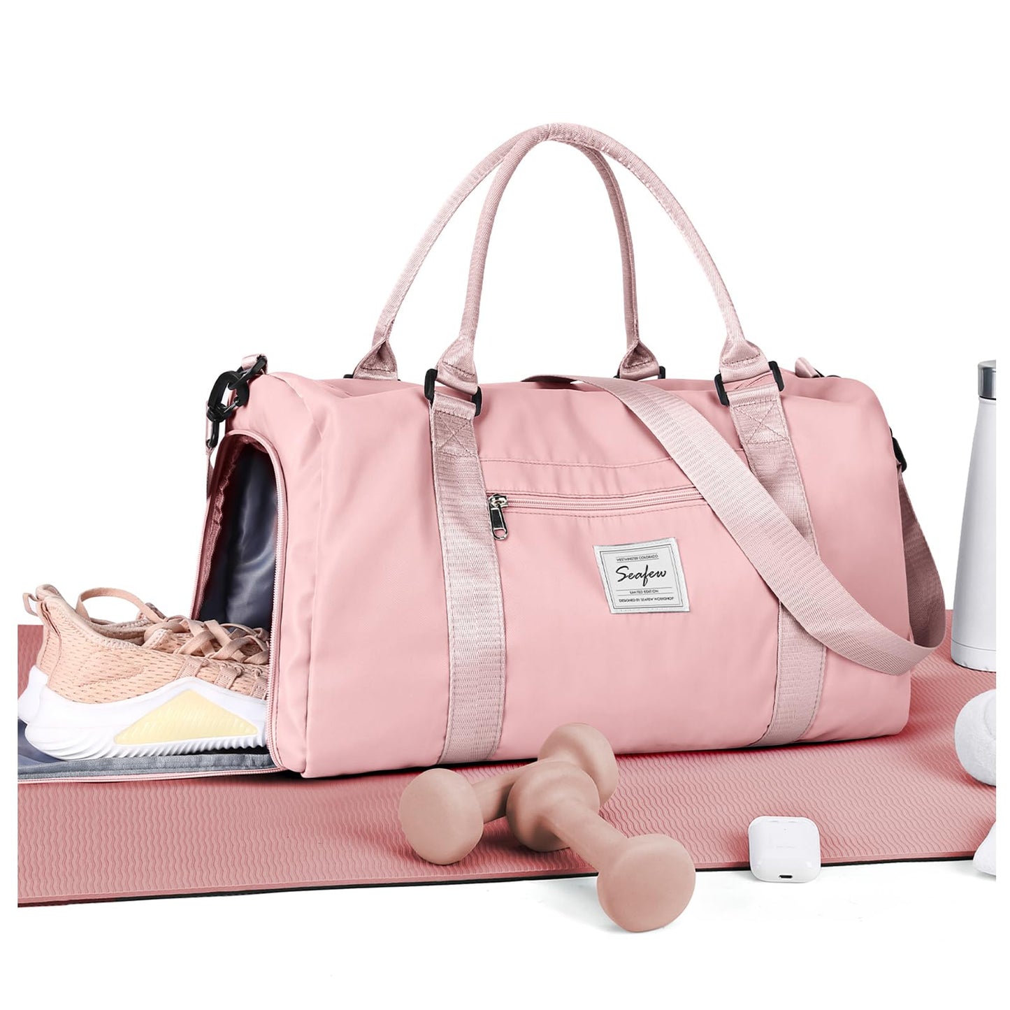 Gym Bag Womens,Travel Duffel Carry on Bag Sport Tote Bag Weekend Overnight Bag