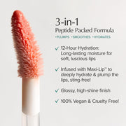 Thrive Causemetics Sheer Strength Lip Plumping Peptide Gloss, Lip Plumper with Vitamin E, Peptides, Plumps, Smooths & Hydrates Lips, High Shine, Vegan & Cruelty Free, Kaisa (Dusty Rose)