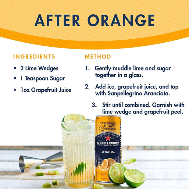 San Pellegrino Sparkling Water Variety- 4 Flavors 24 Pack 6 Cans of Each