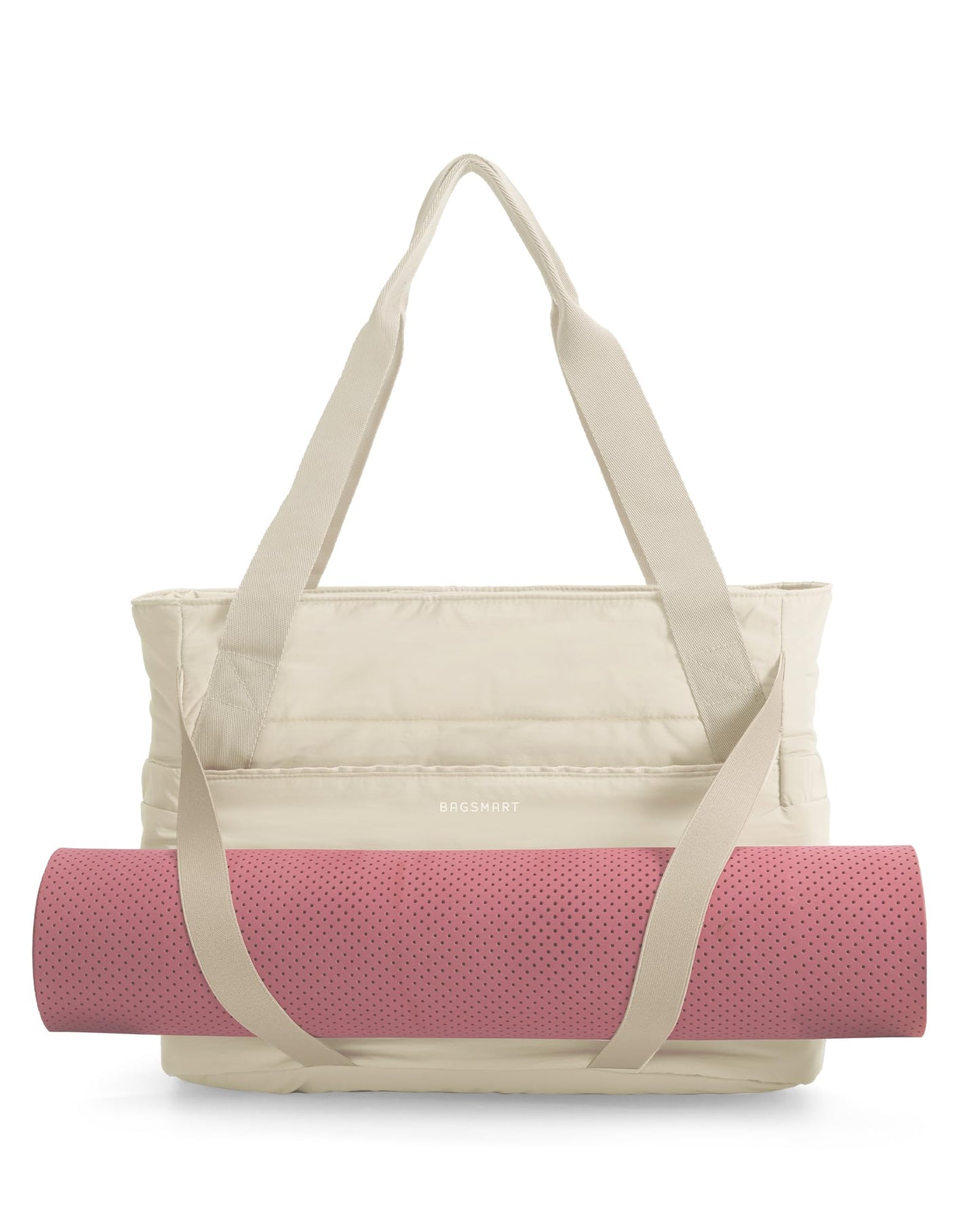 BAGSMART Tote Bag for Women with Zipper, Yoga Mat Bag Gym Tote for Travel, Work, Sport