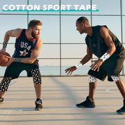 TrelaCo 1 Pcs Wrist Tape Baseball Cross Athletic 2in x 23ft Cotton Cross Wrist Tape Serrated Edges for Fingers Ankles Injury Wrap, Football Baseball Hockey Soccer (White)