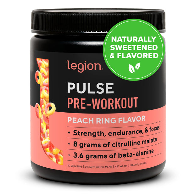 LEGION Pulse Pre Workout - All Natural Nitric Oxide Preworkout Drink to Boost Energy, Creatine Free, Naturally Sweetened, Beta Alanine, Citrulline, Alpha GPC (Tropical Punch)