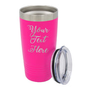 My Personal Memories Customized Personalized Stainless Steel Travel Tumbler with Lid - Engraved Double-Wall Vacuum Insulated for Him, Her Your Custom Text (20 oz, Black)