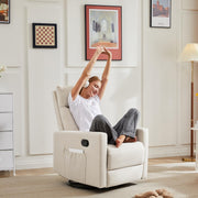 Recliner Chair for Living Room, Leather Home Theater Seating with Lumbar Support with Adjustable Backrest and Footrest, Modern Living Room Furniture with Padded Seat Backrest, Black