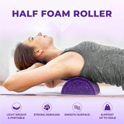 Yes4All High-Density EPP Half Round Back Roller Foam, Exercise Foam Roller for Yoga, Pilates & Stretching - 12, 18, 24, 36 inch
