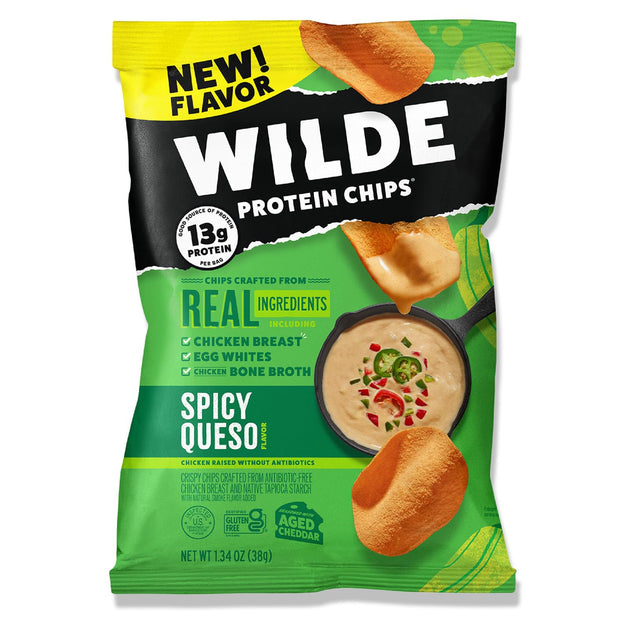 WILDE Buffalo Protein Chips, Thin and Crispy, High Protein, Keto Friendly, Made with Real Ingredients, 2.25oz Bags (Pack of 8)…