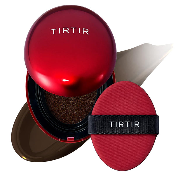 TIRTIR Mask Fit Red Cushion Foundation | Full coverage, Weightless, Skin fit, Satin Glow Finish, Korean Makeup, beauty, Tattoo cover up, Buildable (#29N Natural Beige, 0.63 Fl Oz)