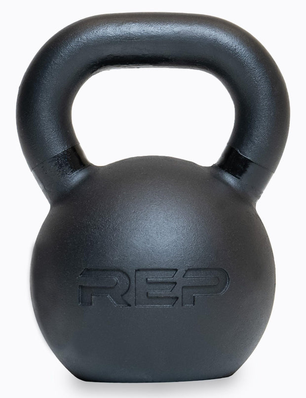 REP Fitness Single Kettlebells 5lb to 50lb Range, Cast Iron, Strength Training, Adjustable Weight, Power Workout Equipment, Home Gym, Free Weights, Dumbbell Alternative, Exercise, Men, Women