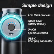 Massage Gun Deep Tissue, Silent Brushless Motor and Portable Massage Gun with 4 Interchangeable Heads for Deep Muscle Relief and Relaxation, Relax Gift