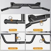 Kipika Pull Up Bar for Doorway Wall Mounted Multi-Grip Strength Bar with Resistance Band Hooks | Heavy-Duty Multifunctional Chin Up Bar for Home Gym Workout | 39-Inch Wide 600 Lbs Capacity