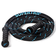 Supertrip Upgraded Weighted Jump Rope for Fitness Men Women Second Generation 360 Rotating Handles, 3.21LBS 3.38LBS 3.41LBS Polyester Heavy Skipping Rope for Exercise Workout Equipment