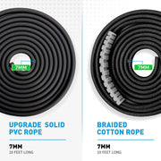 Weighted Jump Rope for Men, Women (1.5LB) - Alloy Steel Handles, Speed Skipping Rope, Gym,Indoor/Outdoor - Fitness, Workout, Boxing - Solid PVC & Cotton Rope