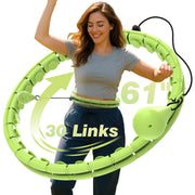 JKSHMYT Infinity Weighted Hula Exercise Hoop, for Adults Women Weight Loss Plus Size, 26/30 Detachable Links