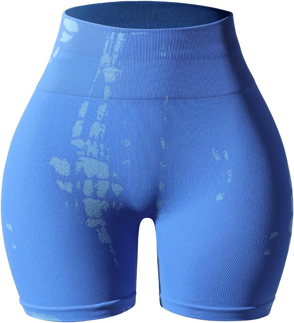AUROLA Serpent Seamless Scrunch Workout Shorts for Women,Tummy Control Squat Proof Ribbed Thick Active Gym Short