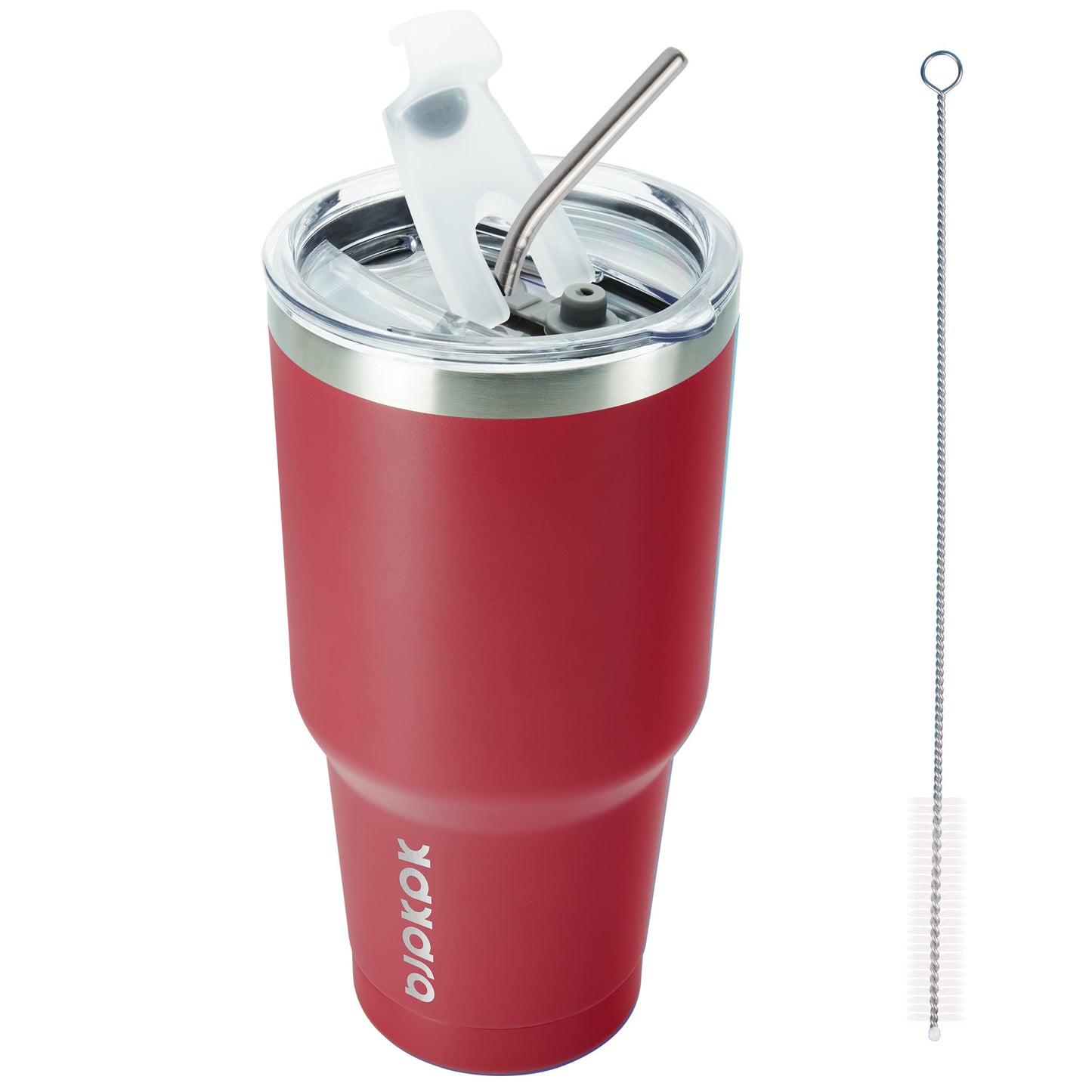 BJPKPK Insulated Stainless Steel Tumbler, Coffee Cup with Lid and Straw, Double Wall Vacuum Travel Mug, Powder Coated Leakproof Tumbler Cup,Oasis