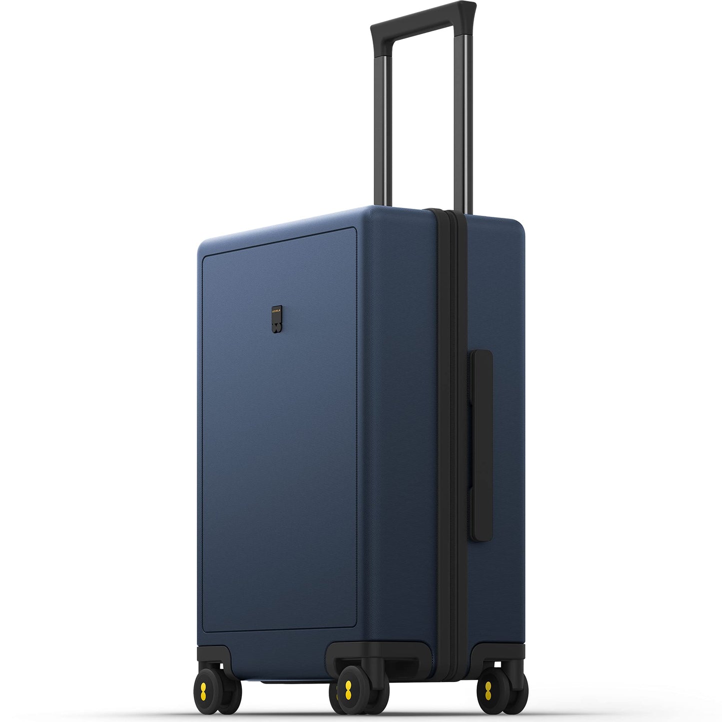 LEVEL8 Trunk Luggages, Large Suitcase 28 Inch Luggage with Spinner Wheels, Luminous Textured Checked Lightweight Hard Shell with Tsa Lock, Black