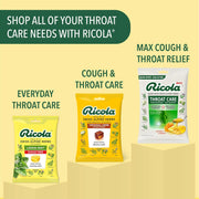 Ricola Max Honey Lemon Throat Care Large Bag | Cough Suppressant Drops | Dual Action Liquid Center | Soothing Long-Lasting Relief - 34 Count (Pack of 1)