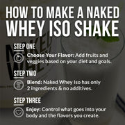 NAKED Whey Isolate Protein - Only 2 Ingredients, 30g Grass-Fed Protein, Zero Carb, Unflavored, Undenatured, Non-GMO, No Soy, Gluten-Free, No Preservatives - 28 Servings