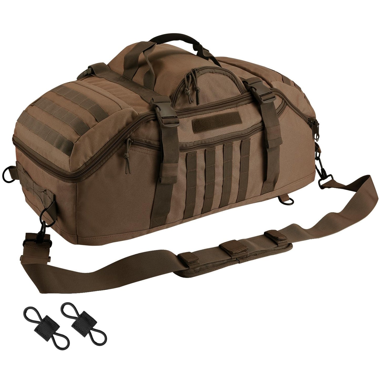 65L Large Duffle Bag, 3-in-1 Tactical Backpack MOLLE Pack for Sports, Gym, Outdoor, Black