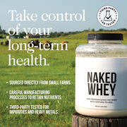 NAKED Whey Isolate Protein - Only 2 Ingredients, 30g Grass-Fed Protein, Zero Carb, Unflavored, Undenatured, Non-GMO, No Soy, Gluten-Free, No Preservatives - 28 Servings
