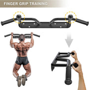 Pull Up Bar Wall Mount 440 LBS Capacity Doorway Chin Up Bar Multifunctional Steel Chinup Bar with with Resistance Band Hooks for Indoor Home Gym Garage