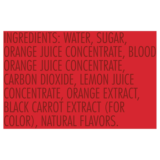 Sanpellegrino Italian Sparkling Drink Aranciata Rossa, Sparkling Orange and Blood Orange Beverage, 11.15 Fl Oz Can