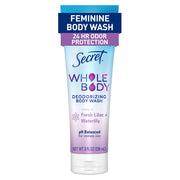 Secret Feminine Wash, 24 HR Deodorizing Feminine Body Wash for Women, Removes 6x Causes of Odor, PH Balanced, Safe to Use Everywhere, Light & Fresh, 8.0 oz