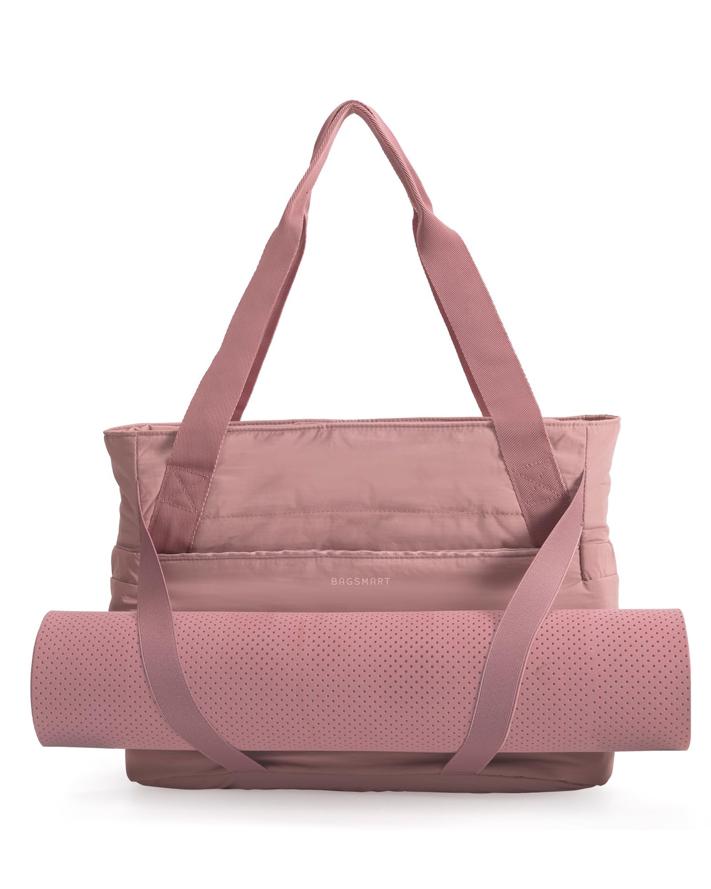 BAGSMART Tote Bag for Women with Zipper, Yoga Mat Bag Gym Tote for Travel, Work, Sport