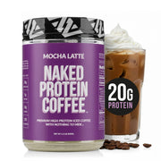 NAKED Vanilla Latte Protein Coffee - Premium Colombian Iced Coffee Protein Shake Drink, Delicious Keto Friendly and Gluten Free, 17 Servings