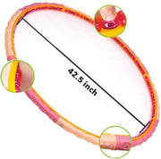 Weighted Fitness Hoop – 1.6kg (3.5lb) Cushioned Exercise Ring for Waist & Core Training, Soft EVA Foam Padding, Detachable 8-Section Design, Home Workout Equipment Made in Korea