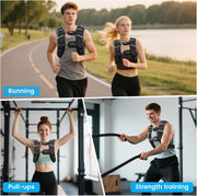 Weighted Vest for Woman Men, 6lb/8lb/12lb/16lb/20lb/30lb Weight Vest with Reflective Stripe, Weight Vests Adjustable for Walking, Weight Loss, Training, Running