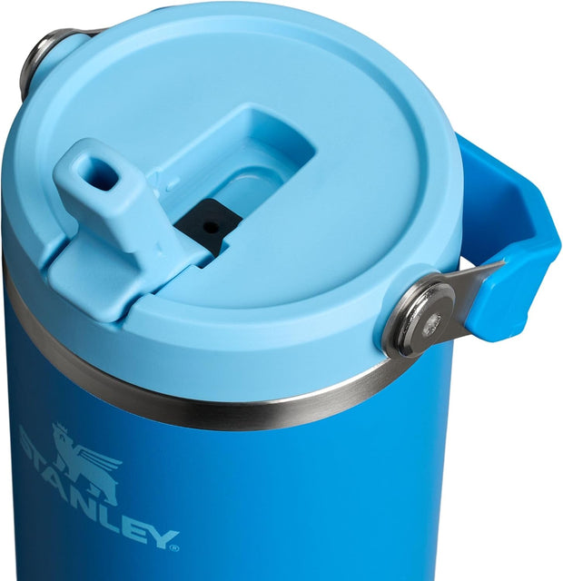 Stanley IceFlow 2.0 Flip Straw Tumbler with Handle 30 oz | Twist On Lid and Flip Up Straw | Leak Resistant Water Bottle | Insulated Stainless Steel | BPA-Free | Azure