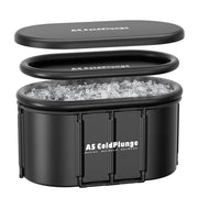 Upgraded XXL Oval Ice Bath Tub for Cold Plunge, 148Gal Inflatable Ice Pod with Insulated Lid, Sturdy Frame, Chiller Compatible, Portable Cold Plunge Tub for Recovery Indoor & Outdoor