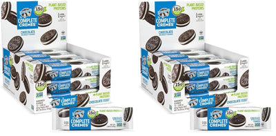 Lenny & Larry's The Complete Cremes, Sandwich Cookies, Chocolate, Vegan, 5g Plant Protein, 6 Cookies Per Pack (Box of 12) (Pack of 2)