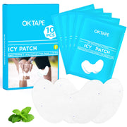 OK TAPE Cooling Patch for Knee Pain & Sprain, Soft Gel Patch with Menthol and Hydrogel Tech, Instant Relief from Discomfort, 10 Count (5.5in x 3.5in)