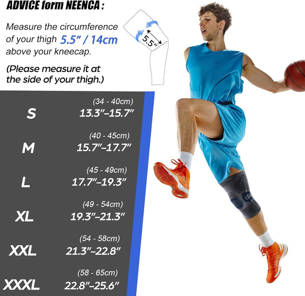 NEENCA Professional Knee Brace for Pain Relief, Medical Knee Support with Patella Pad & Side Stabilizers, Compression Knee Sleeve for Meniscus Tear, ACL, Joint Pain, Runner, Workout - FSA/HSA Eligible