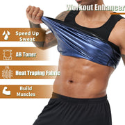 Sauna Sweat Vest Workout Tank Top Waist Trainer for Men Compression Workout Enhancing Vest