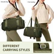 WLLWOO Small Gym Bag for Women with Wet Pocket, Mini Travel Duffle Tote Bag, Lightweight Workout Sports Bag for Dance Yoga Weekends